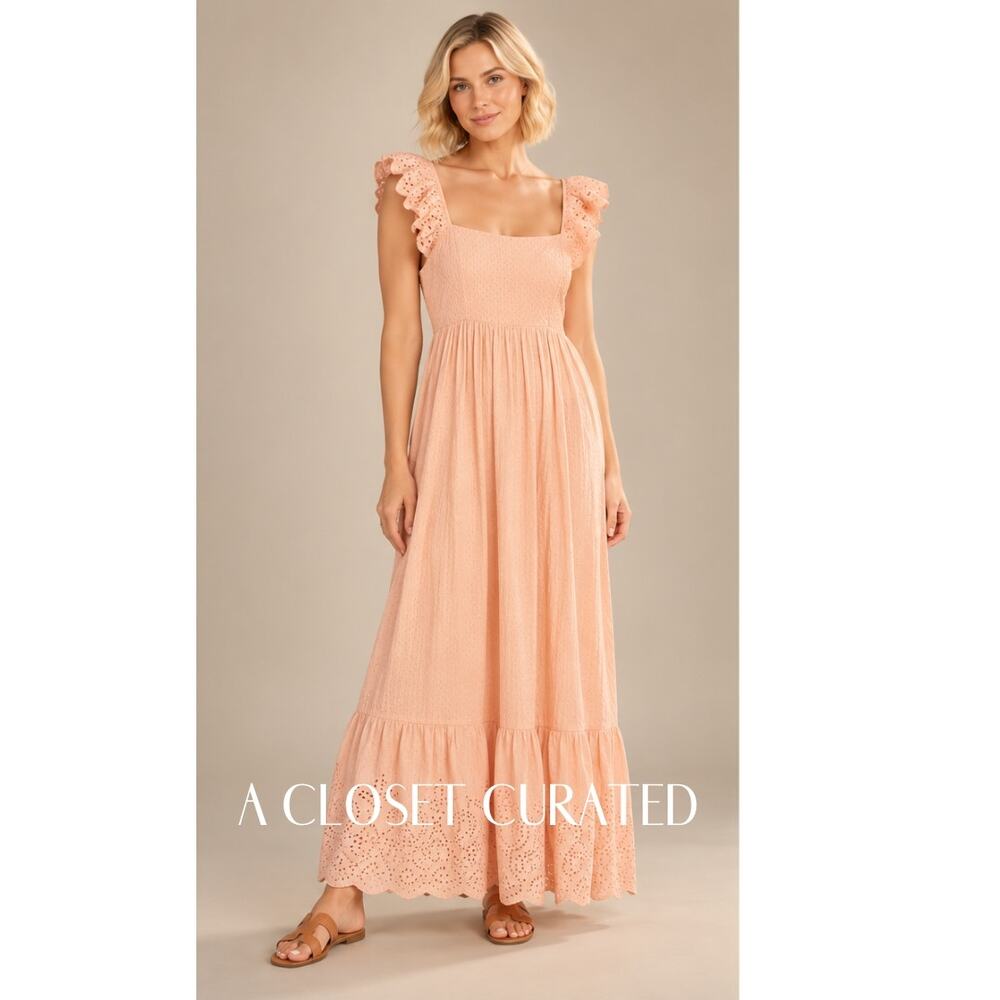 Apiece Apart Quince Maxi Dress 0 Orange NEW